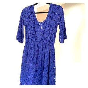 Lace dress with see through lace back